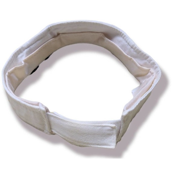 VTG 90's Miller Genuine Draft Beach Volleyball White Sun Visor Hat Golf - Picture 3 of 4